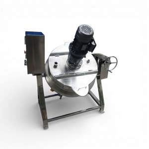 Chaudière industrielle à eau inclinable de 100L, 500L, 600L, à chauffage gaz ou électrique, avec agitateur et grattoir - Product Image 6