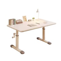 Ensemble bureau et chaise scolaire en bois de style nordique, réglable en hauteur manuellement, pour l'étude des enfants, usage bureautique, usage commercial