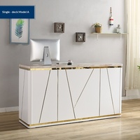 Comptoir de réception commercial simple et moderne en MDF pour magasin de vêtements, salon de beauté, boutique de thé au lait
