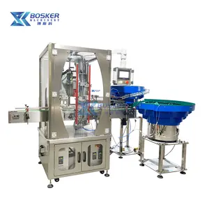 BSK-AX06 Liquid Soap Plastic Bottles Automatic Servo Capping Machine With Cap Feeder