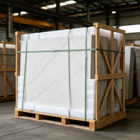 Dalle de pierre frittée en grès blanc 3 mm 1000x3000 mm finition texturée pour sol et mur