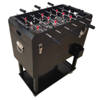 Glacière roulante pratique 49L/65L pour jeux de baby-foot, chariot isotherme en métal avec roues pour BBQ et matchs de football