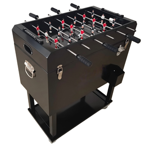 Carrito Enfriador de Bebidas Metálico Enrollable de 49L/65L, Práctico para Fútbol de Mesa, Mantiene las Bebidas Frías, con Ruedas para Barbacoa - Product Image 3