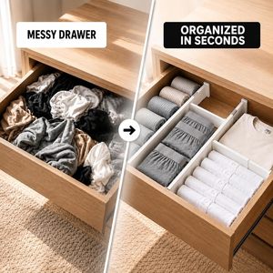 Fast to Ship <b>Drawer</b> Dividers <b>Plastic</b> Organizers Adjustable ABS Books Clothing <b>Drawer</b> Divider - Product Image 2