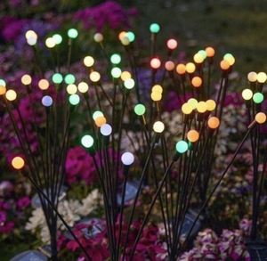 Resin Solar Lights Waterproof 4 Pack Upgraded Swaying Wind Lights Stand Mount Round Outdoor <b>Garden</b> Decoration Warm White - Product Image 2