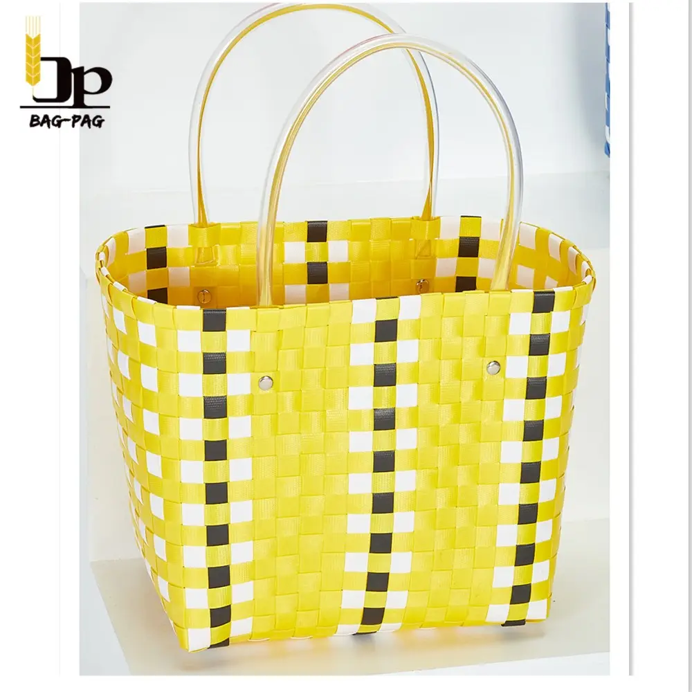 OEM Manufacturer cheap Popular and High Quality handmade plastic bag / Woven basket