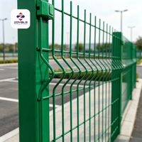 Panneau de clôture en treillis soudé revêtu de PVC, haute sécurité, clôture 3D pliée pour les infrastructures publiques et les sites industriels