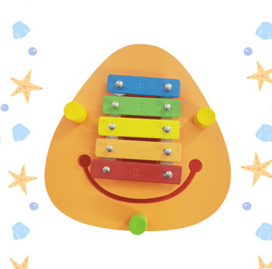 Piano à frapper multifonctionnel en bois pour la petite enfance, Xylophone 5 tons, Ensemble de 5 instruments de percussion éducatifs - Product Image 2