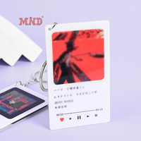 Porte-clés en acrylique avec puce RFID NFC intégrée, image musicale, appuyez pour écouter de la musique, chanson, album CD
