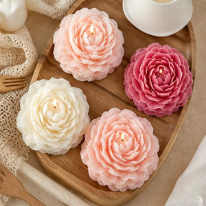 Vela de Cera de Soja con Flor de Peonía Hecha a Mano Oshine, Regalo para el Día de la Madre, Fragancia Floral Estética, Recuerdo para Bodas y Fiestas, Velas Artísticas al por Mayor - Product Image 4