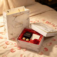 Boîte cadeau magnétique pliable en marbre réutilisable avec logo personnalisé, vente en gros, boîte en papier vide pour demoiselle d'honneur, mariage, fête prénuptiale
