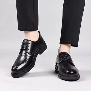 Chaussures Oxford décontractées pour hommes en cuir véritable imperméable, idéales pour l'hiver, mariage, bout pointu, antidérapantes, pour le bureau et les affaires - Product Image 3