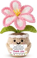 Poupée en crochet légère en coton et laine, motif fleur de cerisier, pour maman - Noël, Saint-Valentin, Fête des Mères, Anniversaire