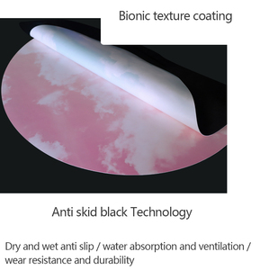 Tapete de Yoga Ecológico Antideslizante de Caucho Natural de 4mm, Circular, 60x60cm, con Correa de Transporte, Plegable, para Meditación, Oración <span class=keywords><strong>y</strong></span> Ejercicio Relajante - Product Image 4