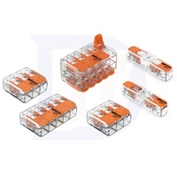 Connecteur de bornier à connexion rapide Wago 221-415, 450V 32A, en matériau PA66, pour distribution d'énergie avec fils de 4mm, modèle 221-415