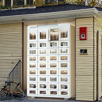 Casier de stockage électronique intelligent de nourriture Casier de colis en acier assemblé pour la livraison de nourriture Armoire de nourriture étanche chauffée réfrigérée