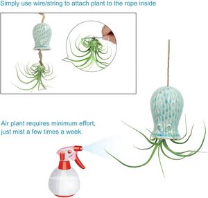 Nouvel article Pot de fleurs d'intérieur multi-usages Vase à fleurs d'<span class=keywords><strong>ikebana</strong></span> en céramique et conteneur de plantes d'air Idéal pour les fleurs succulentes Cactus - Product Image 4