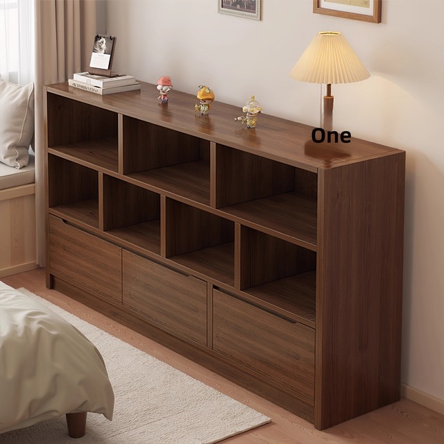 Prellis Simple Modern Adjustable Ply Cabinet Bookshelf Floor Storage Rack Open Shelves Bedroom Integrated Wall-leaning Long-bar