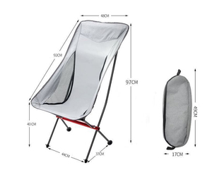 Appui-tête de chaise de <span class=keywords><strong>camping</strong></span> pliable gris ultra léger, portable de haute qualité pour l'extérieur, vente en gros - Product Image 3