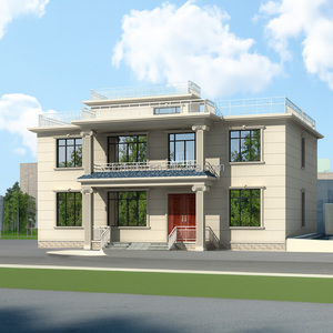 2 Verdieping Huis Stalen Frame Huis <span class=keywords><strong>4</strong></span> Slaapkamers Stalen Prefab Huis Villa - Product Image 3