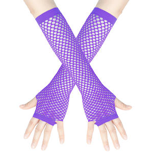 Wholesale <b>Fishnet</b> Fingerless Long Arm Party Wear Fancy Dress for Women Sexy Girls Punk Goth Dance Mesh - Product Image 4
