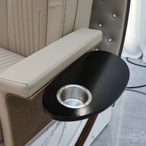 Sillón de Pedicura Profesional Moderno de Lujo con Respaldo Alto, Base LED, Vidrio Cerámico Ajustable, Spa sin Tuberías de Cobre - Product Image 5