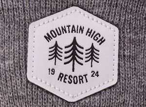 Eco-friendly Woven Clothing Neck Label for Apparel Custom Shirt Garment Labels with One Side <b>Fold</b> and Press Application - Product Image 3