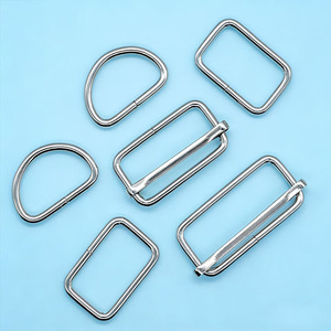 Hebillas Metálicas en Forma de D para Bolsos, Accesorios de Ferretería, Hebilla Tipo D, Durabilidad, Origen Yiwu Zhejiang, Acabado Plateado - Product Image 2
