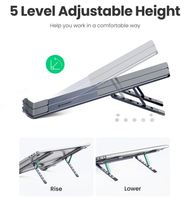 UGREEN Support vertical pliable en aluminium pour ordinateur portable Macbook Air Pro Support pour ordinateur portable Support pour tablette et téléphone Macbook Pro