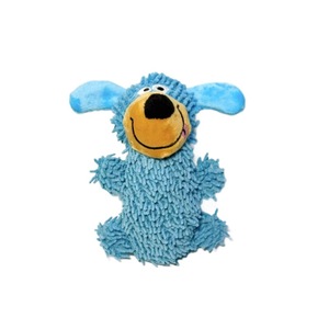 Juguete de peluche para perros Blue Mop, tamaño mediano, con sonido, para limpieza de dientes, juguetes para masticar para mascotas - Product Image 1