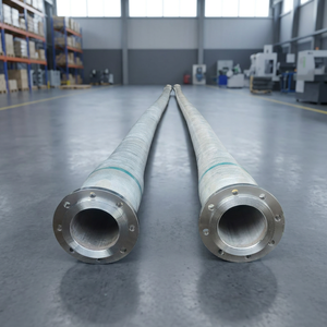 Water <b>Rubber</b> Suction <b>hose</b> OD Ceramic Wool Fiber Braid Reinforced PVC <b>Hose</b> With Flange Ends For Industrial Use - Product Image 3