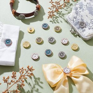 AHANDMAKER Rivets décoratifs en métal de différentes couleurs, motif floral vintage, boutons à vis plats et ronds pour loisirs créatifs - Product Image 4