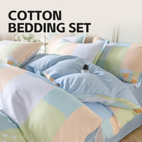 Vente en gros de draps de lit personnalisés en coton 100% - Ensemble de literie 4 pièces - Housse de couette - Taille King Size - Taille Queen Size - Taille Full - Super doux - Luxe