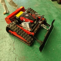 Tondeuse à gazon robotisée industrielle haute puissance, hybride, télécommande sans fil, lame à tambour réglable, rapide