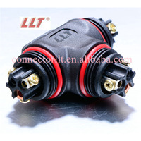 LLT L20 T Type 2 3 4 Pin Plastic Screw Fixing Led Strip Lighting Electrical IP68 Waterproof Cable Connector