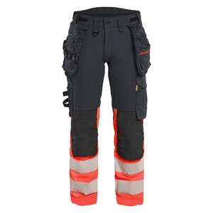 BLAKLADER - 702516489955D24 <b>Women</b>’s Hi-Vis <b>trousers</b> 4-way <b>stretch</b> Black/Red hi-vis - EAN 7330509929452 HI-VIS WORKWEAR - Product Image 1