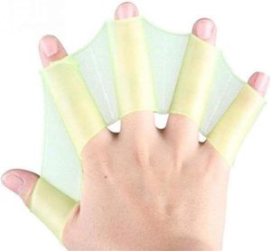 ถุงมือว่ายน้ำทำจากซิลิโคนสำหรับผู้ชายผู้หญิงและเด็ก, ถุงมือว่ายน้ำเป็นพังผืดประเภทกบนิ้วแบบกันน้ำสำหรับการฝึกในน้ำ - Product Image 1