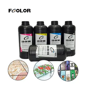 FCOLOR Good Adhesion Fast Curing LED Curable UV Ink For Epson TX800 Printhead