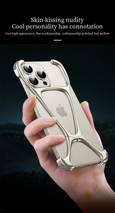 Funda <span class=keywords><strong>de</strong></span> teléfono <span class=keywords><strong>con</strong></span> sensación <span class=keywords><strong>de</strong></span> <span class=keywords><strong>Metal</strong></span> desnudo <span class=keywords><strong>de</strong></span> aleación <span class=keywords><strong>de</strong></span> Zinc, funda <span class=keywords><strong>de</strong></span> teléfono <span class=keywords><strong>con</strong></span> disipación <span class=keywords><strong>de</strong></span> <span class=keywords><strong>calor</strong></span> sin marco <span class=keywords><strong>de</strong></span> <span class=keywords><strong>Metal</strong></span> para Iphone 13 14 15 16 Pro Max - Product Image 2