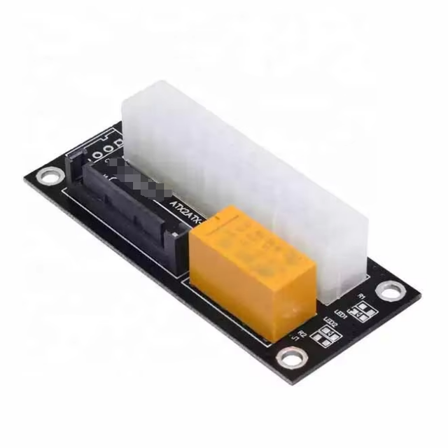 Dual PSU Adapter Power Supply Adapter Synchronous Add2psu ATX 24 Pin to SATA Mo-lex Connector Black