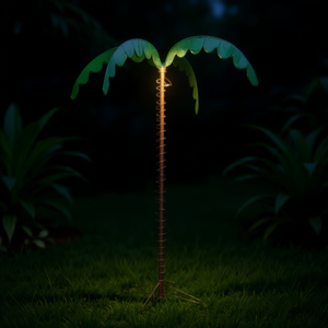 Lumière de jardin en forme de cocotier, 7 pieds, 306 LED, 31V 6W, IP65, décoration extérieure, corps en métal, blanc chaud - Product Image 2