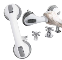 Barres d'appui en plastique finition brossée avec ventouses sécurisées pour la prévention des chutes des personnes âgées et des enfants, écologiques, 28 cm, pour salles de bain et fenêtres