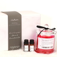 Diffuseur de pierres aromatiques personnalisé en forme de cloche dorée avec boîte cadeau en cristal, sans flamme, pour usage intérieur, DIY, huile essentielle