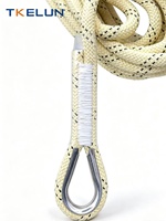 Corde statique tressée en aramide de 10 mm, zéro élasticité, haute résistance pour les opérations industrielles à haute température et en haute altitude