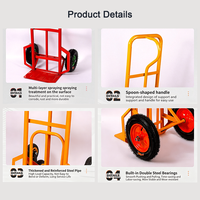 Carretilla de Mano Multiusos, Construcción de Acero Resistente, Mango de Agarre Cómodo, Movimiento Estable