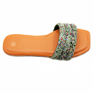 High-quality Fashionable Summer New Design Casual Slip-on <b>Soft</b>-soled Outdoor Colorful Rhinestone Women's <b>slippers</b> and Sandals - Product Image 3