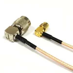 Yeni RP-SMA erkek dik açı (dişi pin) TNC erkek RA 90 derece bağlantı kablosu RG316 15CM 6 "kablosuz modem