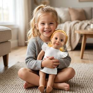 T-shirts personnalisés pour poupées de 18 pouces, vente en gros, tee-shirts en coton imprimés OEM pour fabricants de vêtements de poupées de 18 pouces - Product Image 2