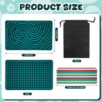 Planche d'activités sensorielles en silicone écologique double face, jouet anti-stress, jouet de voyage Montessori pour enfants autistes et TDAH, pour tout-petits
