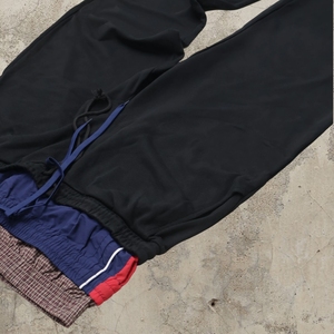 Custom Logo Stacked Track Pants Men <b>Oversize</b> <b>Sweatpants</b> 100% Polyester Wide Leg Double Waisted Baggy Eco-Friendly - Product Image 2